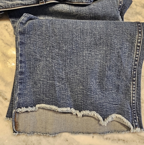 NWOT Candace Cameron Bure 30W Ladies Plus Cropped Jean Raw Tulip Hem - Picture 3 of 7